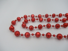 Mardi Gras Beads 9mm Metallic Red +/-140cm