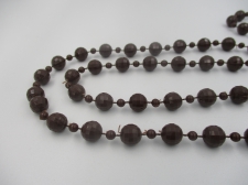 Mardi Gras Beads 9mm Dk Brown +/-140cm