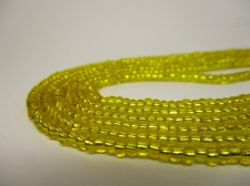 Czech Seed Beads 8/0 Foil Yellow 3str x +/-20cm