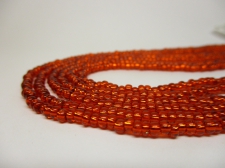 Czech Seed Beads 8/0 Foil Orange 3str x +/-20cm