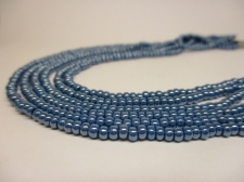 Czech Seed Beads 8/0 Pearl Blue 3str x +/-20cm