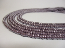 Czech Seed Beads 8/0 Pearl Lt Purple 3str x +/-20cm