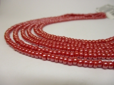 Czech Seed Beads 8/0 Pearl Dk Red 3str x +/-20cm
