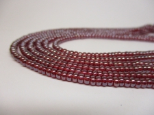 Czech Seed Beads 8/0 Luster Red 3str x +/-20cm