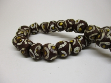 Ghana Trade African Beads +/-54cm 10x10mm