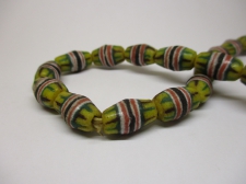 Ghana Trade African Beads +/-60cm 13x9mm