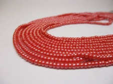 Czech Seed Beads 11/0 Pearl Lt Red 5str x +/-20cm
