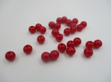 Plastic Pearls 6mm Dk Red  100g