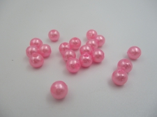 Plastic Pearls 6mm Pink 100g