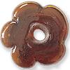 FLOWER GLASS BROWN 30MM 8PCSS